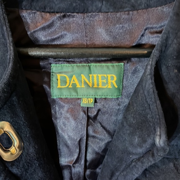 Vintage 80s Danier Blue suede blazer - Picture 6 of 8